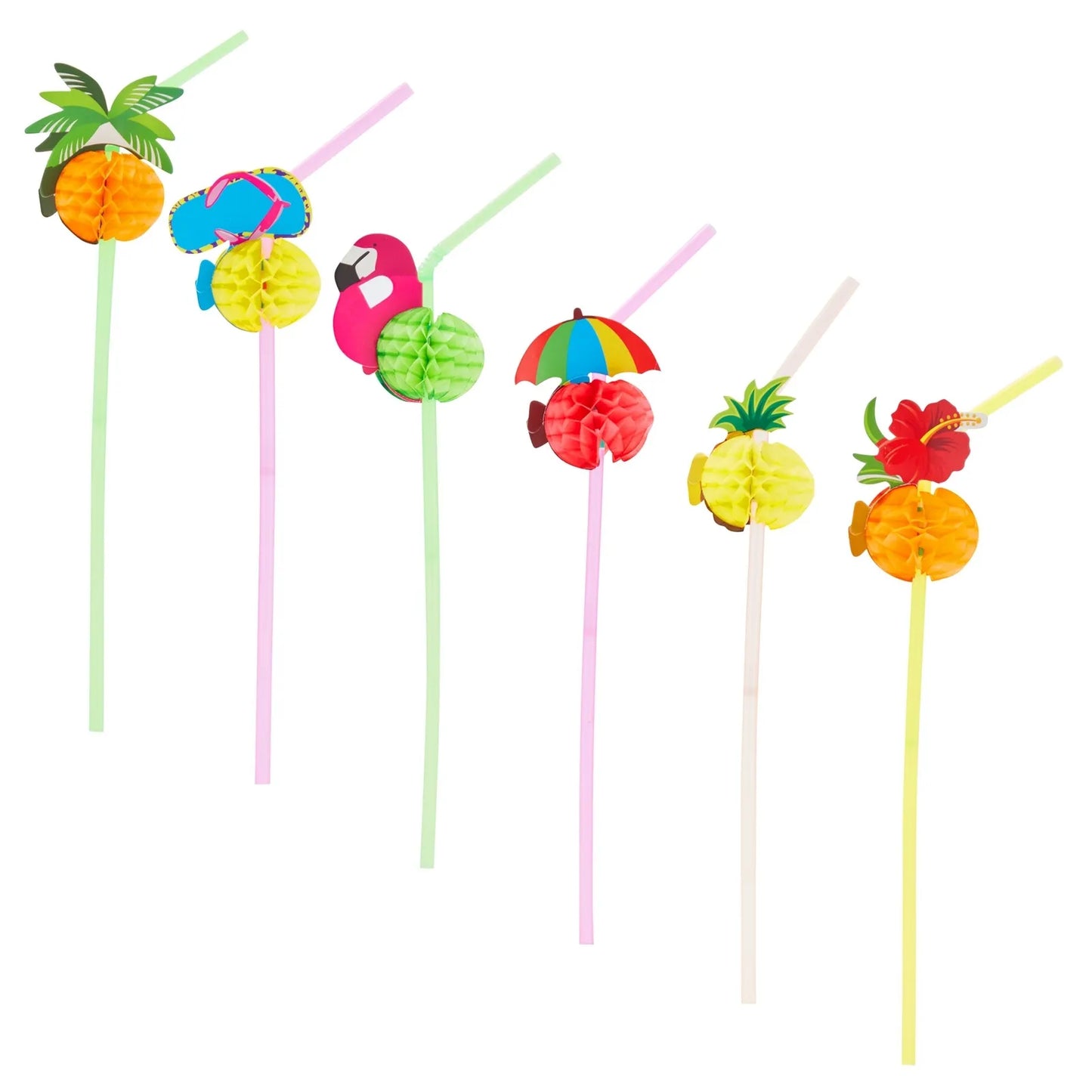 100 Tropical Beach Straws