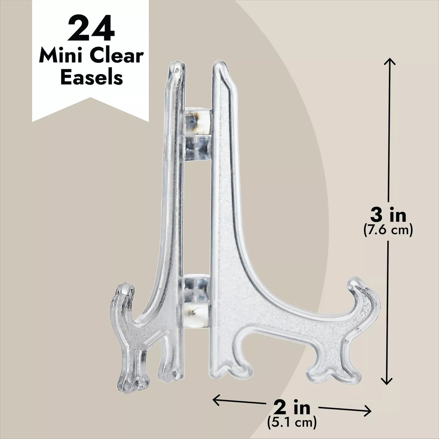 24-Pack 3-Inch Mini Easel Stands