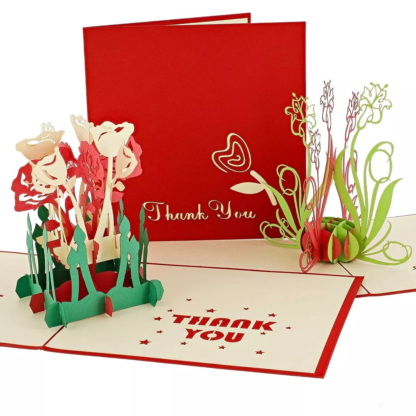 3-Pack Pop-Up Flower Thank You Cards with Envelopes