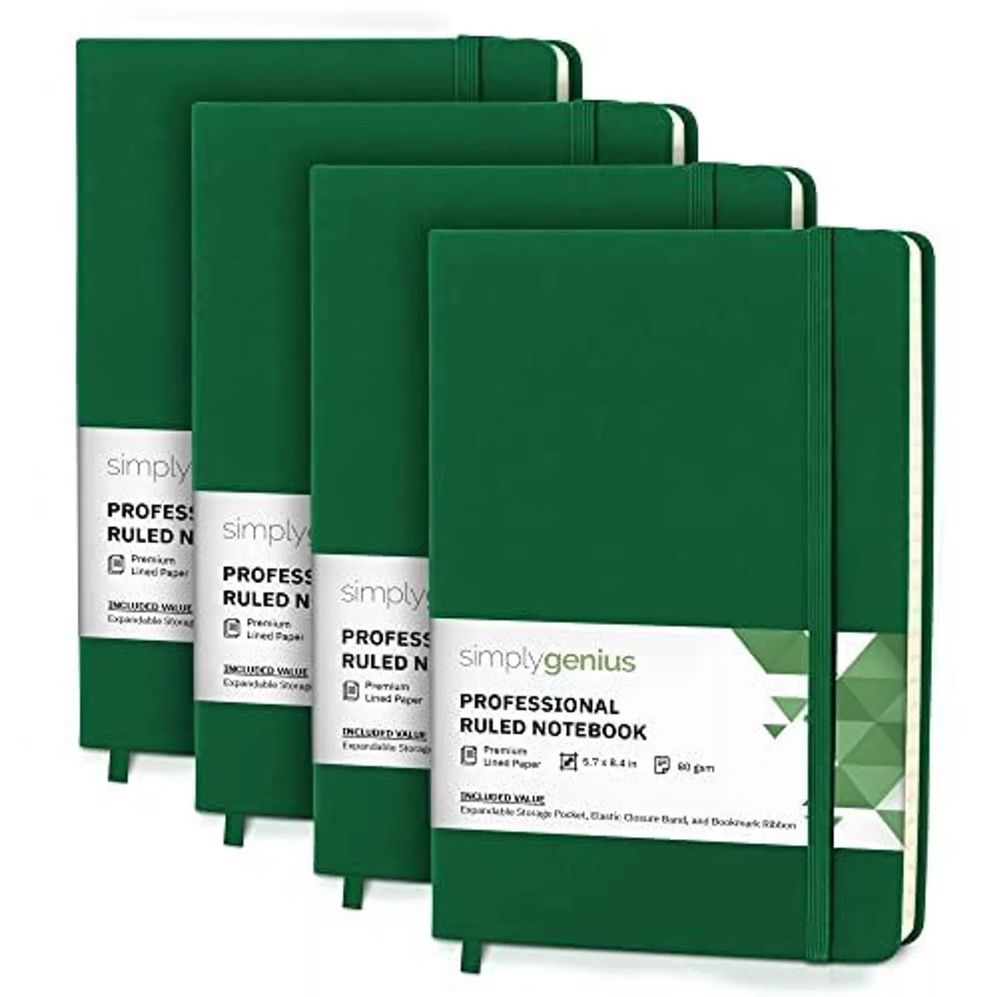 4 Pack A5 Hardcover Leatherette Journals to Write In,192pg Ruled, 5.7” x 8.4”