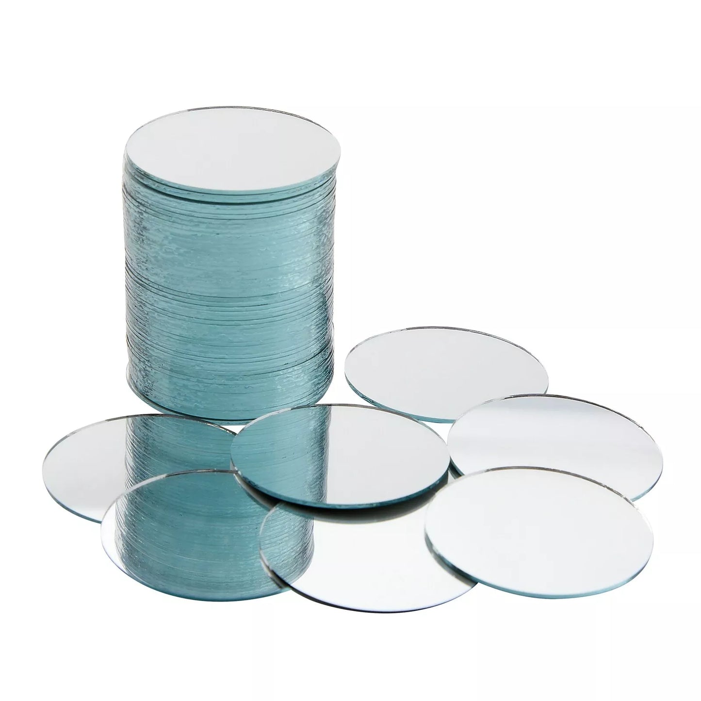 60-Pack Small Round Mirrors 2-Inch Glass Tile Circles