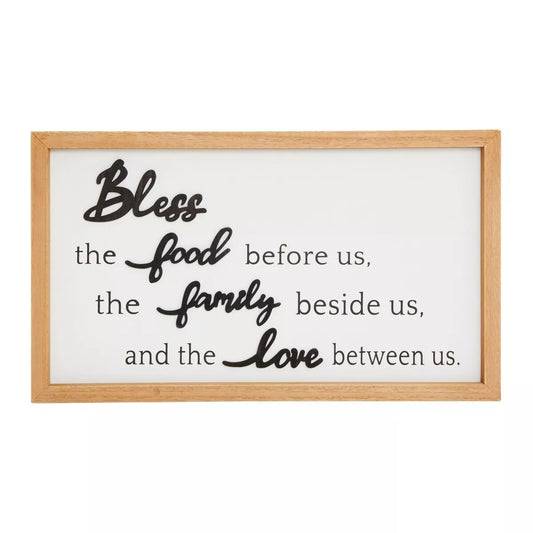 Farmhouse 'Bless The Food Before Us' Sign