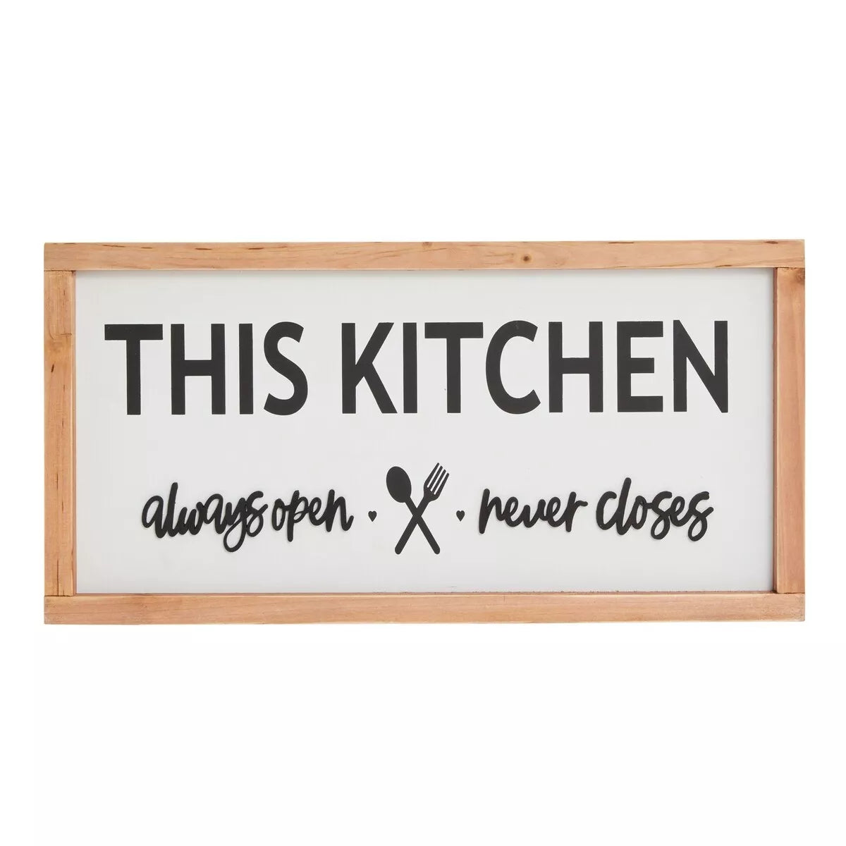 Farmhouse Kitchen Wall Sign,This Kitchen Always Open Never Closes