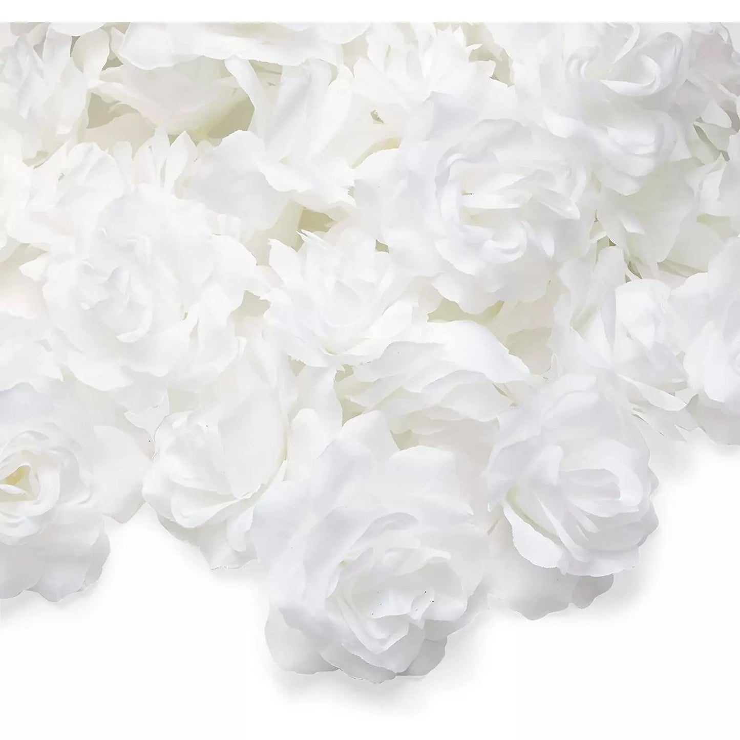 60-Pack White Artificial Rose Flower Heads