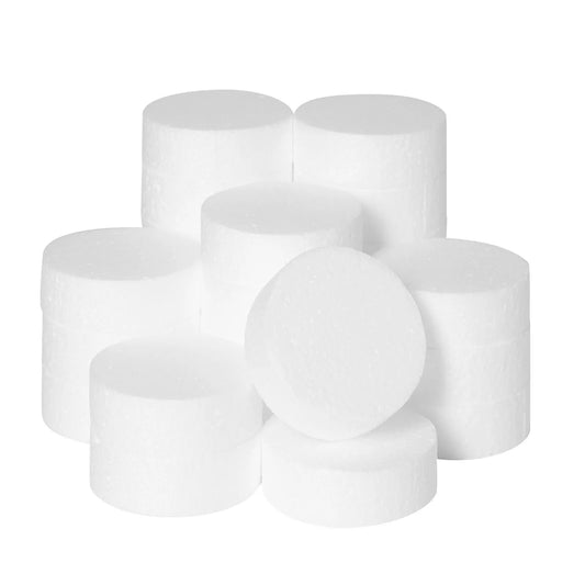 24-Pack Foam Circles,3 Inch Round Polystyrene Discs