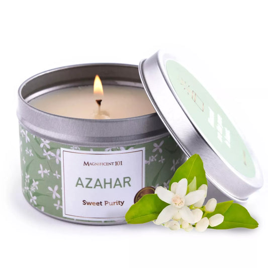 6oz Flower Intention Smudge Candle Azahar Scent