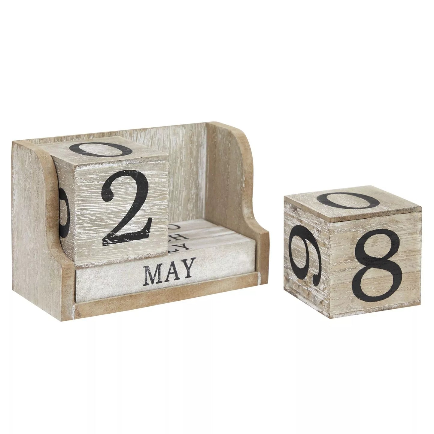 Wooden Date Blocks for Desk Decor