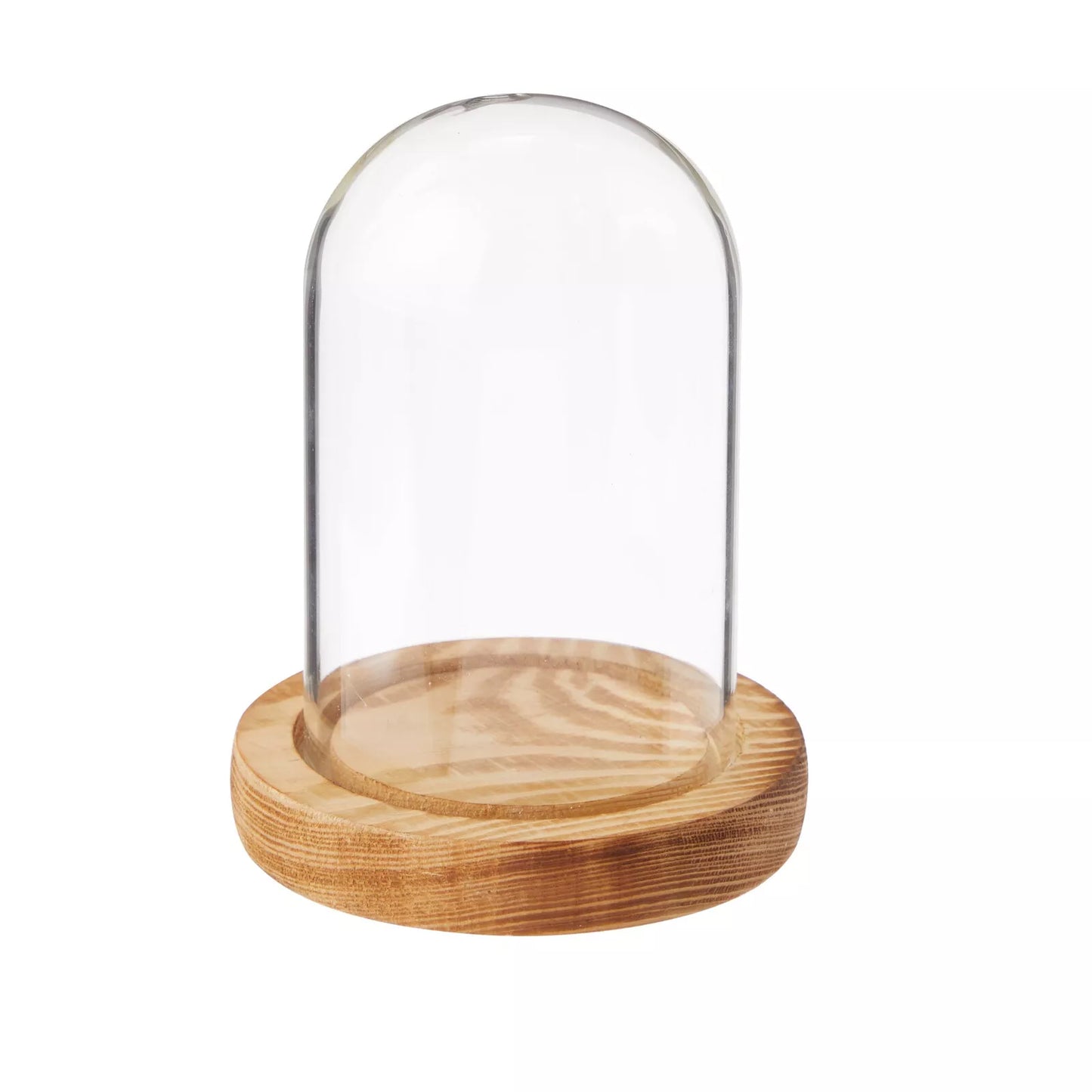 Glass Display Dome with Wooden Base