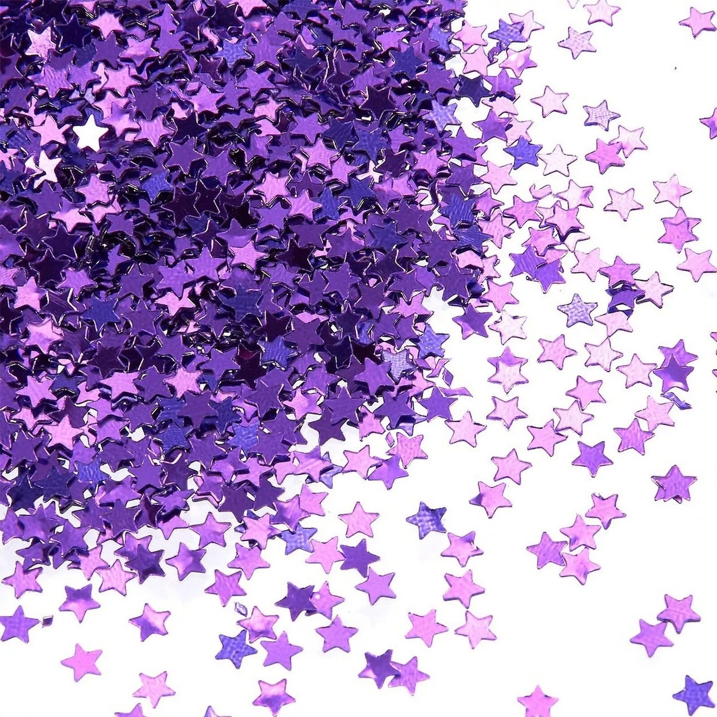 7 oz Purple Metallic Star Confetti Glitter Foil Sequins, 0.1", for Balloon and DIY