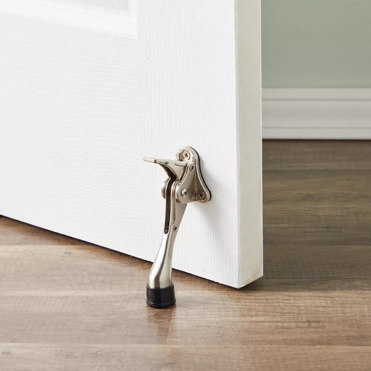 4-Pack Kickdown Door Stops with Rubber Tip and Spring Lever