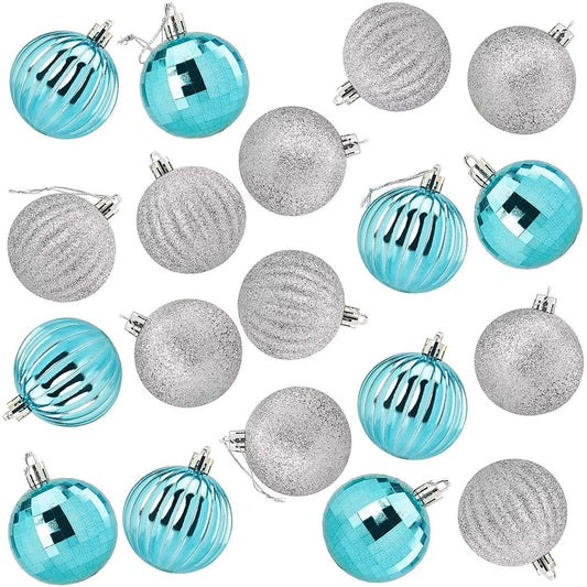 48-Pack Mini Christmas Ball Ornaments 1.5-Inch Blue