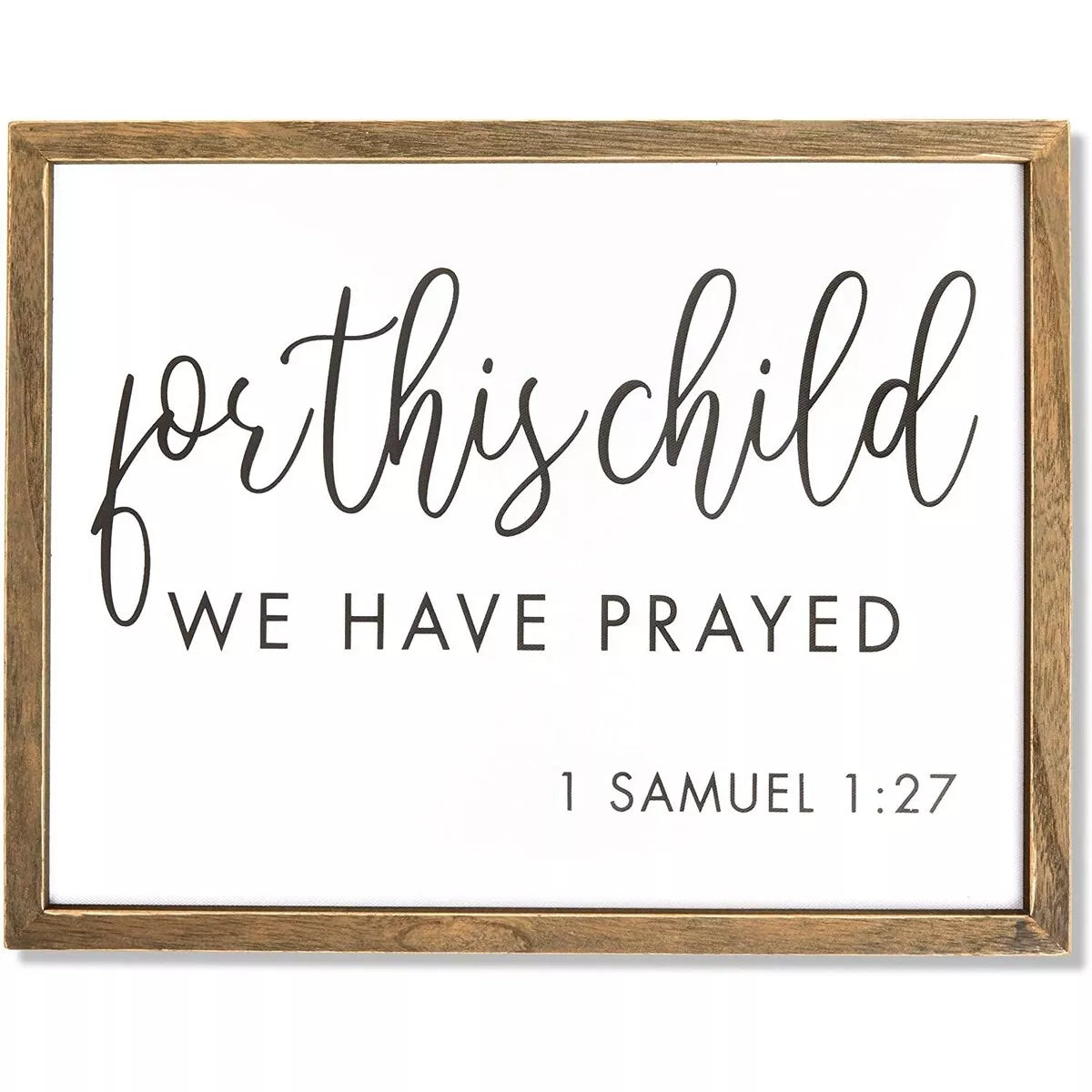 Religious Wall Art 'For This Child We Have Prayed'