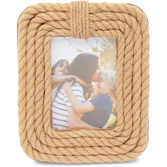 Jute Rope Picture Frame for 5x7-Inch Photos