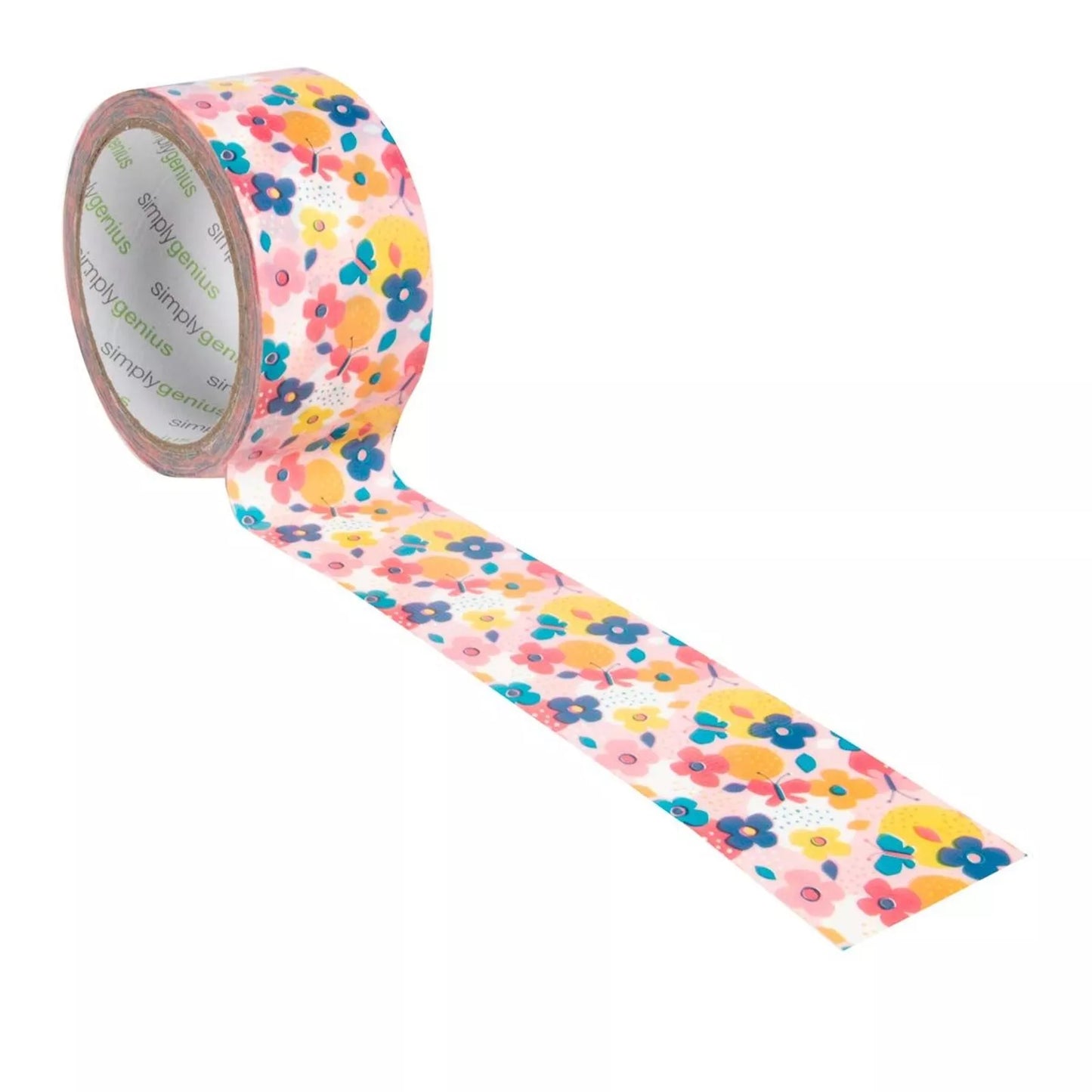 Single Roll Colored Spring Flowers Patterned Duct Tape