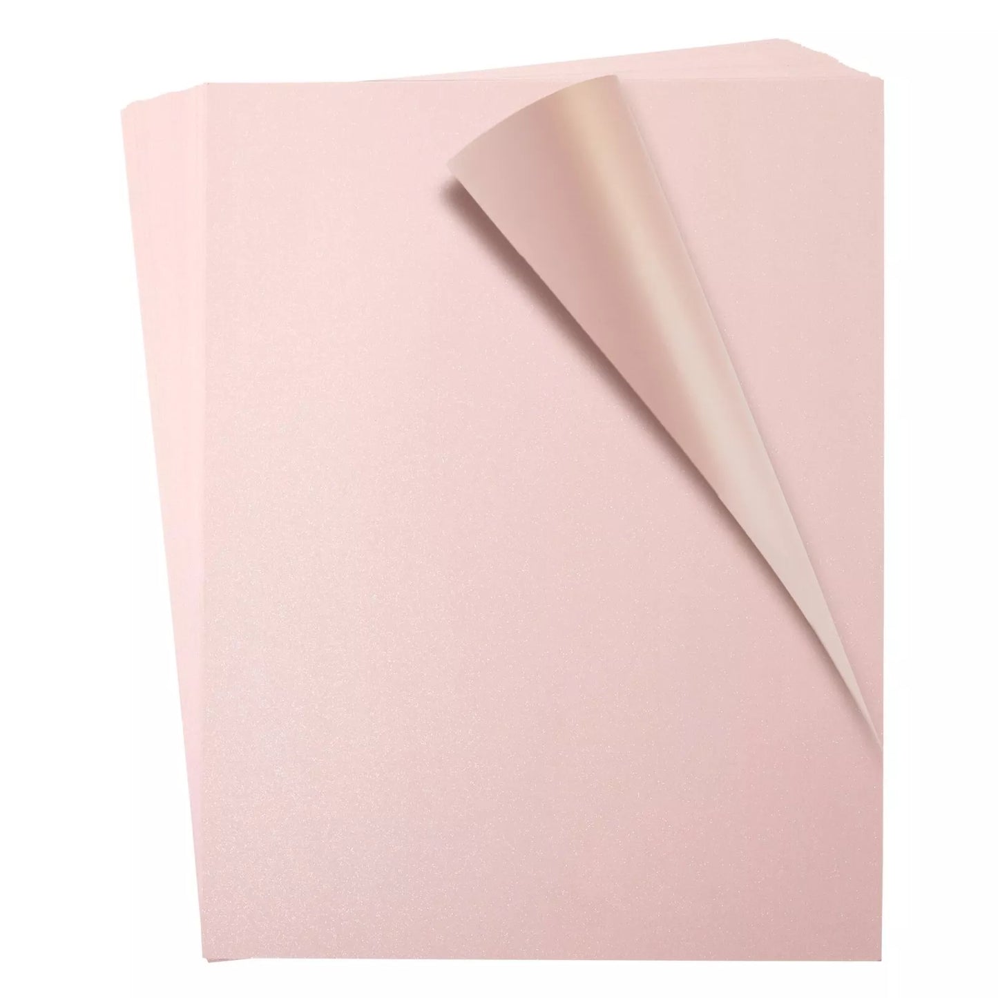 48 Sheets Pink Metallic Shimmer Cardstock, 8.5x11 Inch