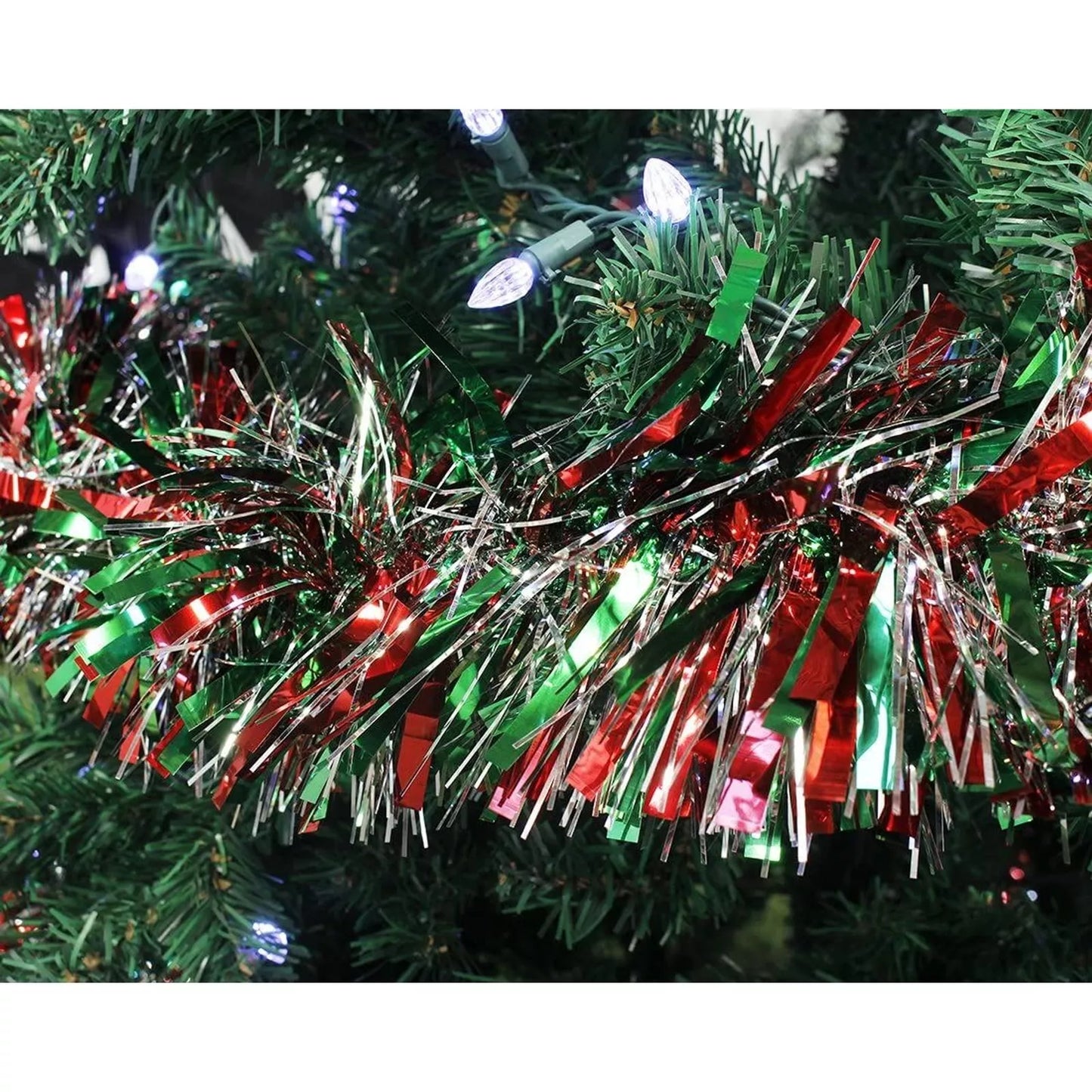 6-Pack Christmas Sparkling Tinsel Garland