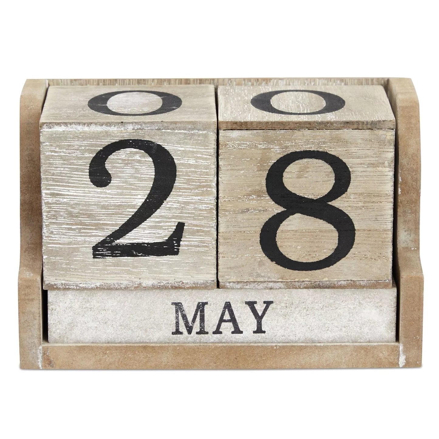 Wooden Date Blocks for Desk Decor