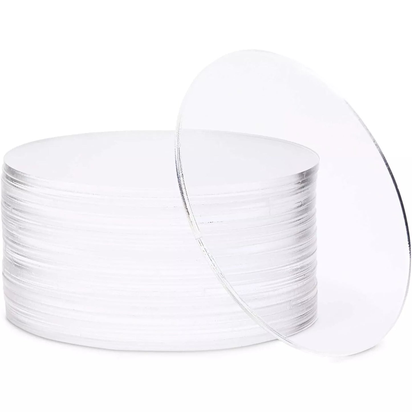 20-Pack Clear Acrylic Disks, 4-Inch Round Circles