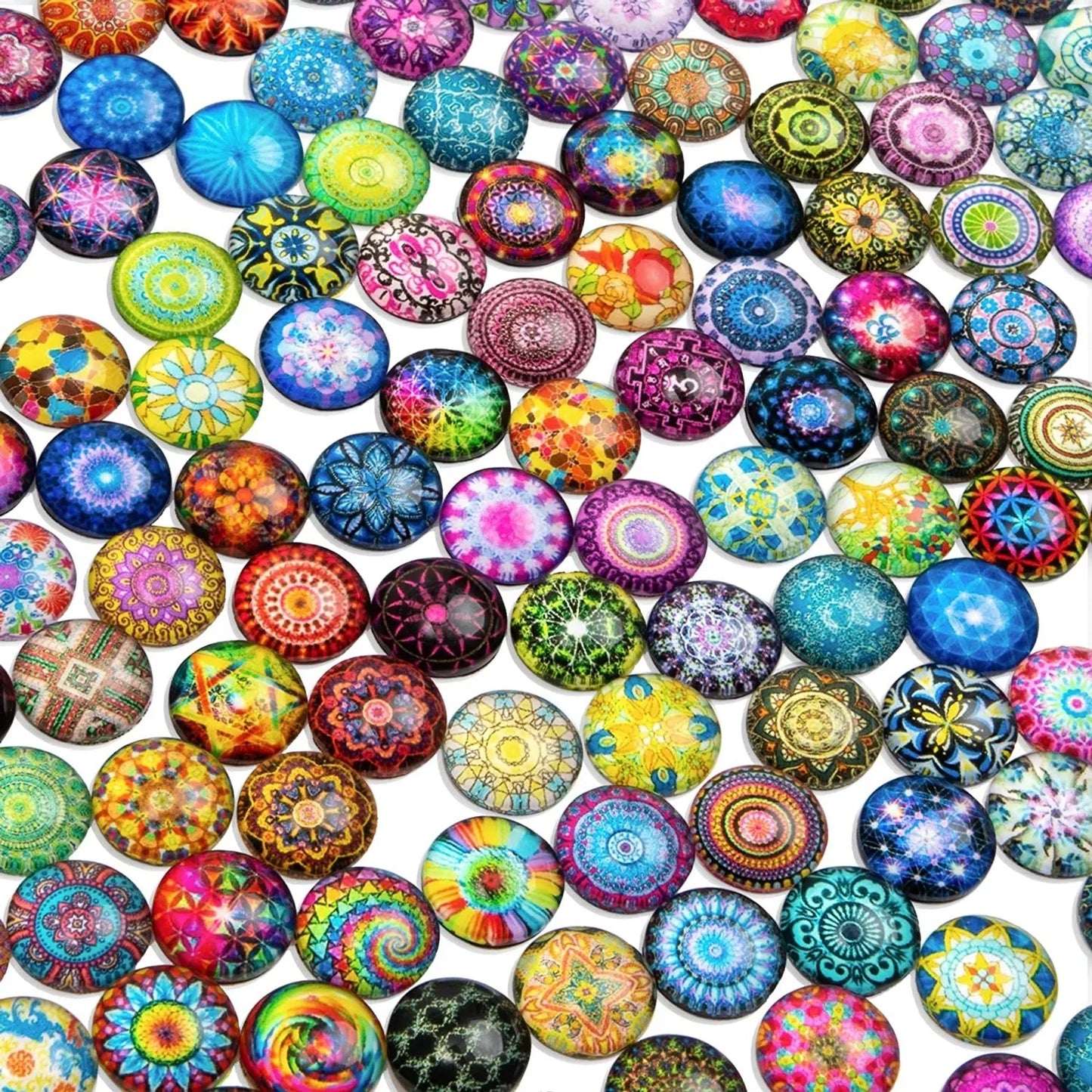 Glass Dome Cabochon Mosaic Tiles 200 Pieces