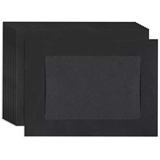 50-Pack 4x6” Black Paper Picture Frames