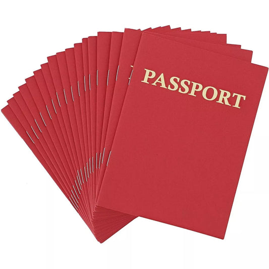 24 Pack Blank Passport Notebooks for Kids - 4.1 x 5.5"