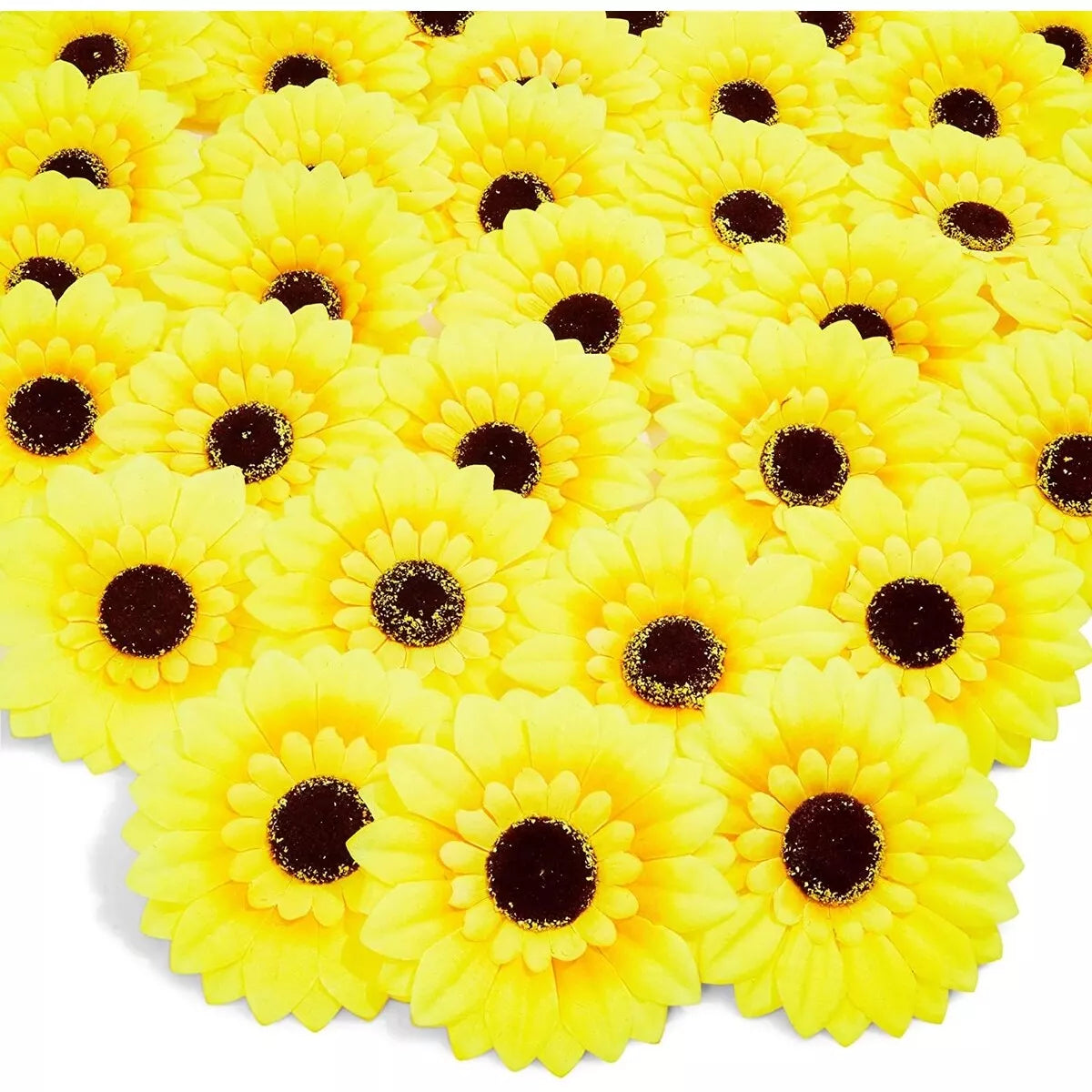 36-Pieces Artificial Silk Sunflower Heads