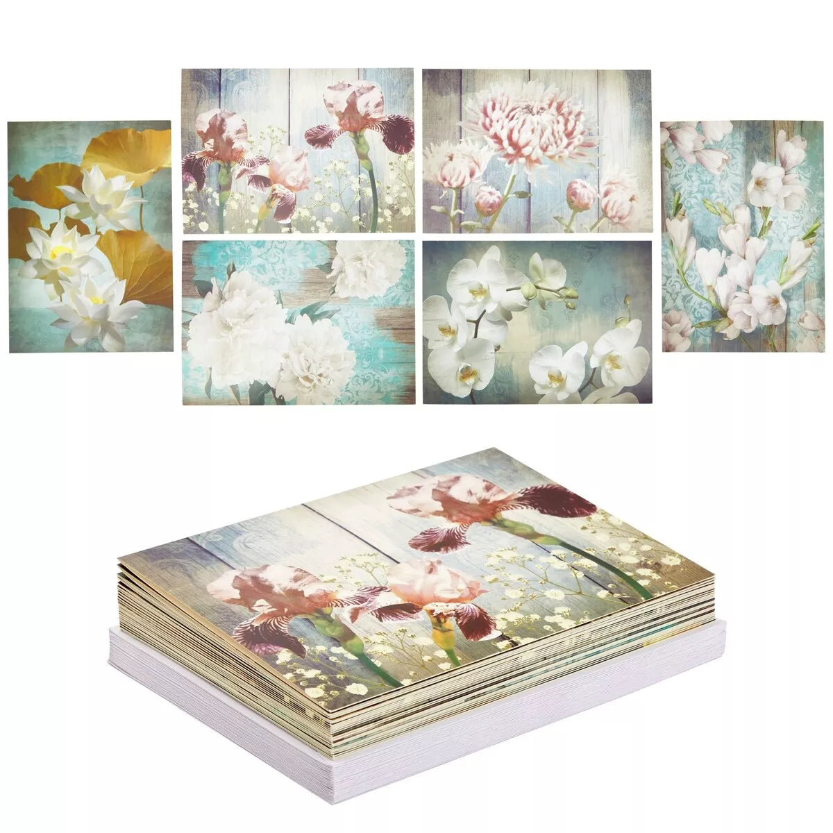 24-Pack Floral Sympathy Cards with Envelopes