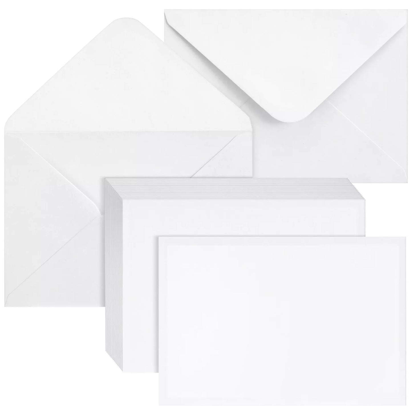 100-Pack Blank Invitation Cards and Envelopes - 5x7 Inche