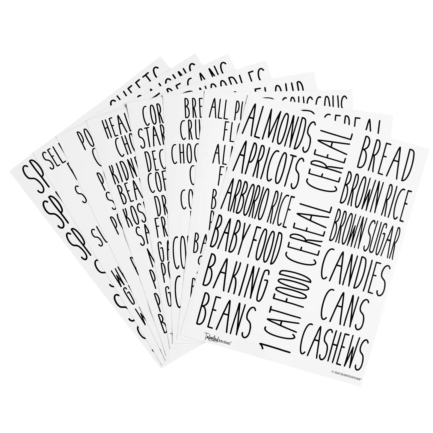 136 Preprinted Pantry Labels Clear Kitchen Labels