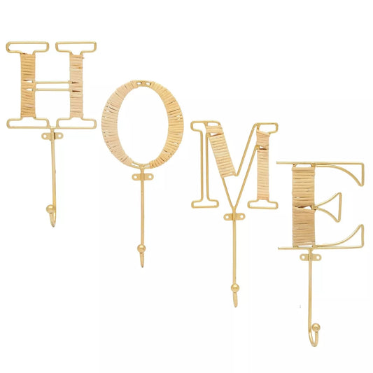 4-Piece Home Letter Wall Hooks