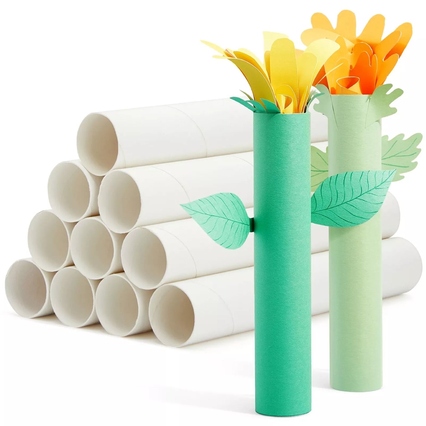 12 Pack White Cardboard Tubes for Crafts, Classroom Art Projects, 1.7 x 10 In