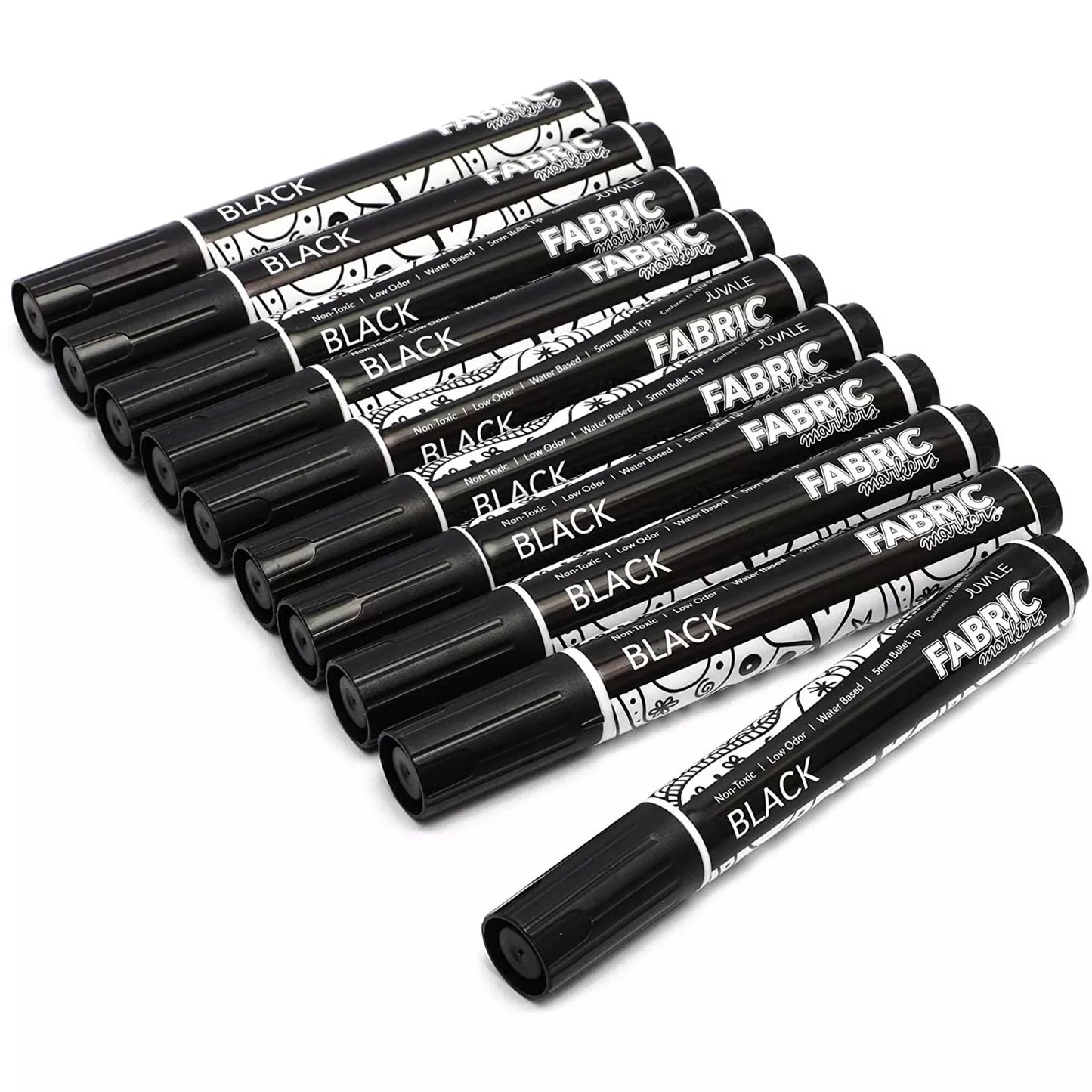 Permanent Fabric Markers Set of 10, Textile Marker Pens