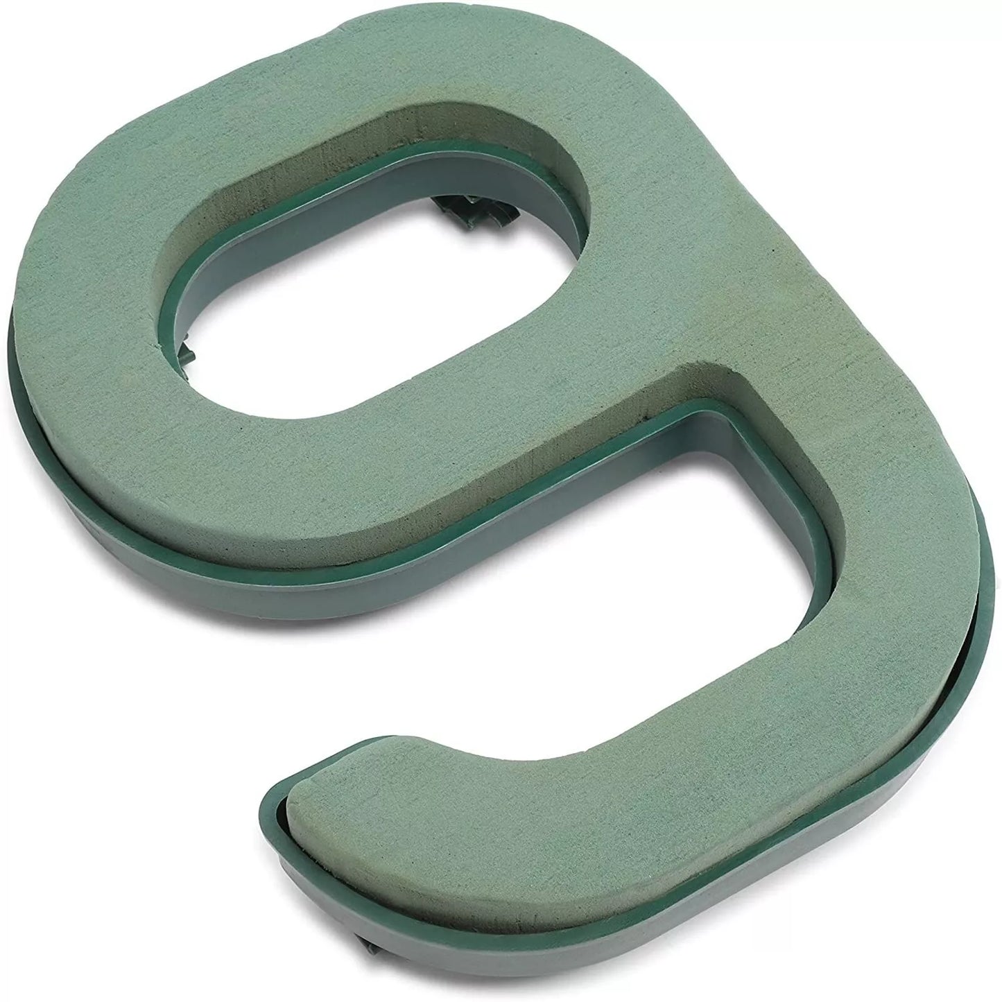 10.6" Arabic Numerals 9 Green Floral Wet Foam Base