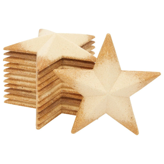 12-Pack Unfinished 3D Wood Stars