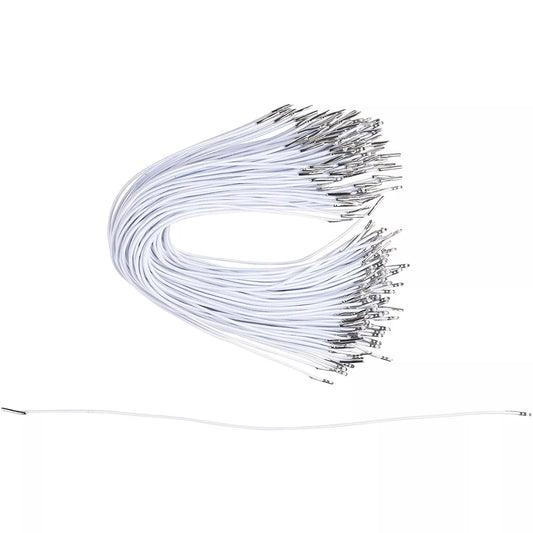 100-Pack 2mm Elastic Barbed Cord with Silver Metal Barbs