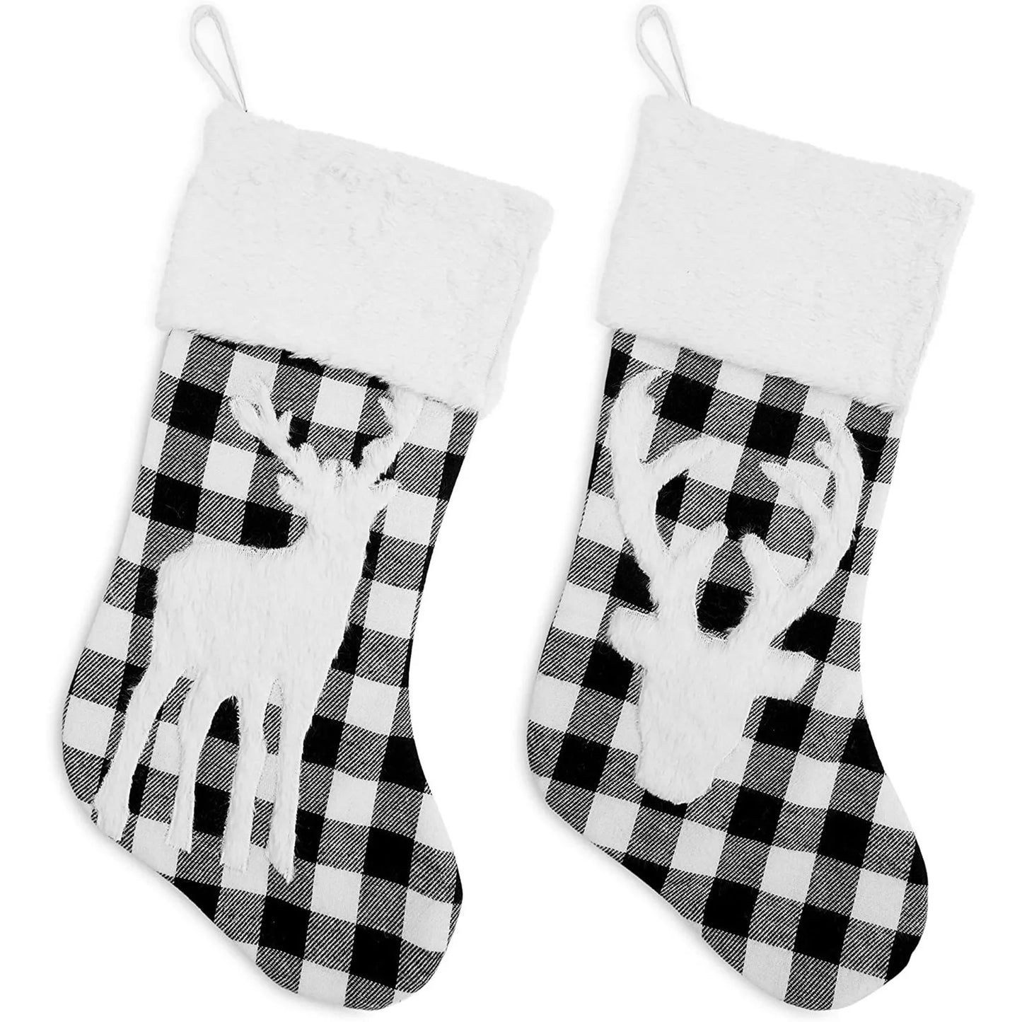 2-Pack Buffalo Plaid Christmas Stockings 18-Inch