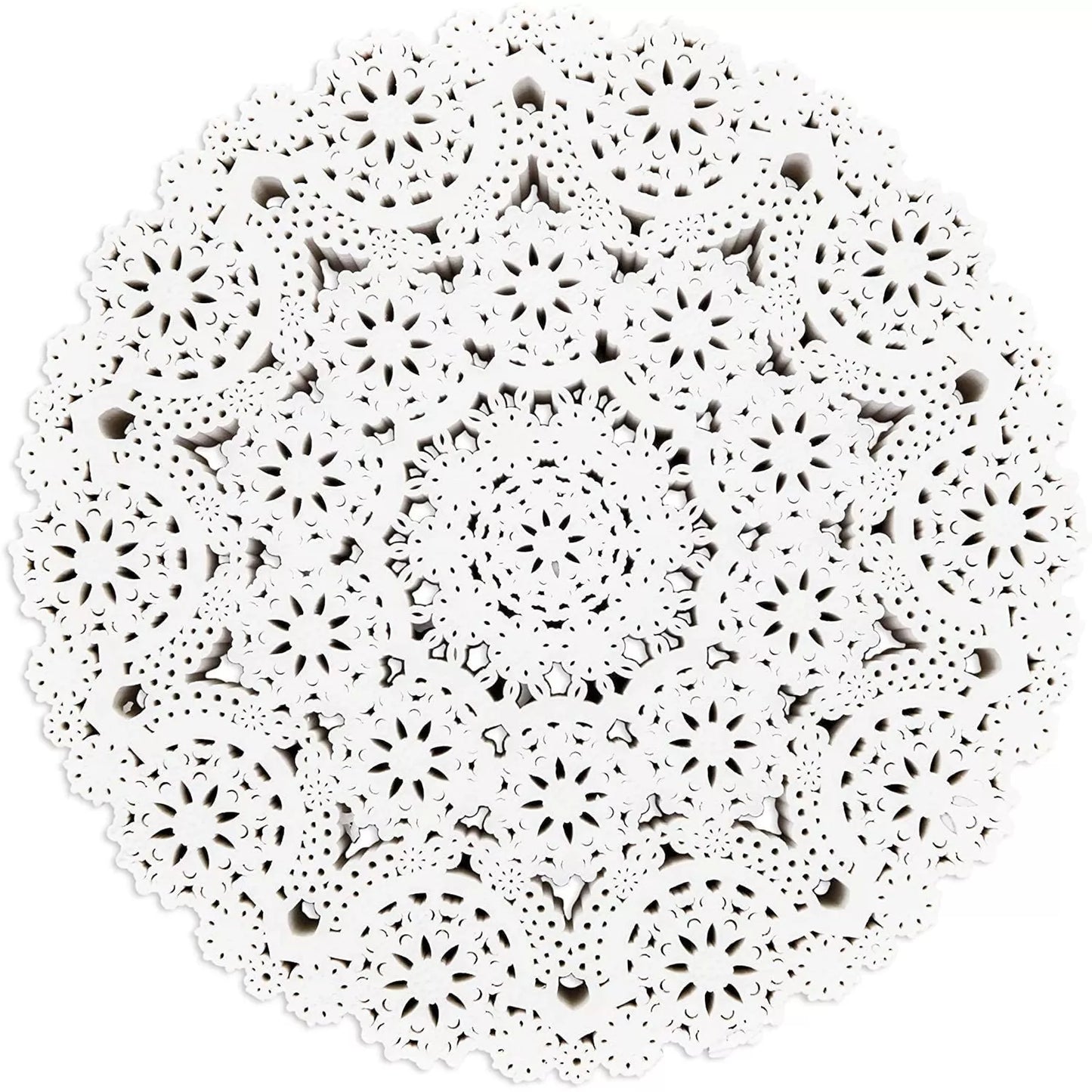 300-Piece White Medallion Paper Doilies 10 In Round Lace