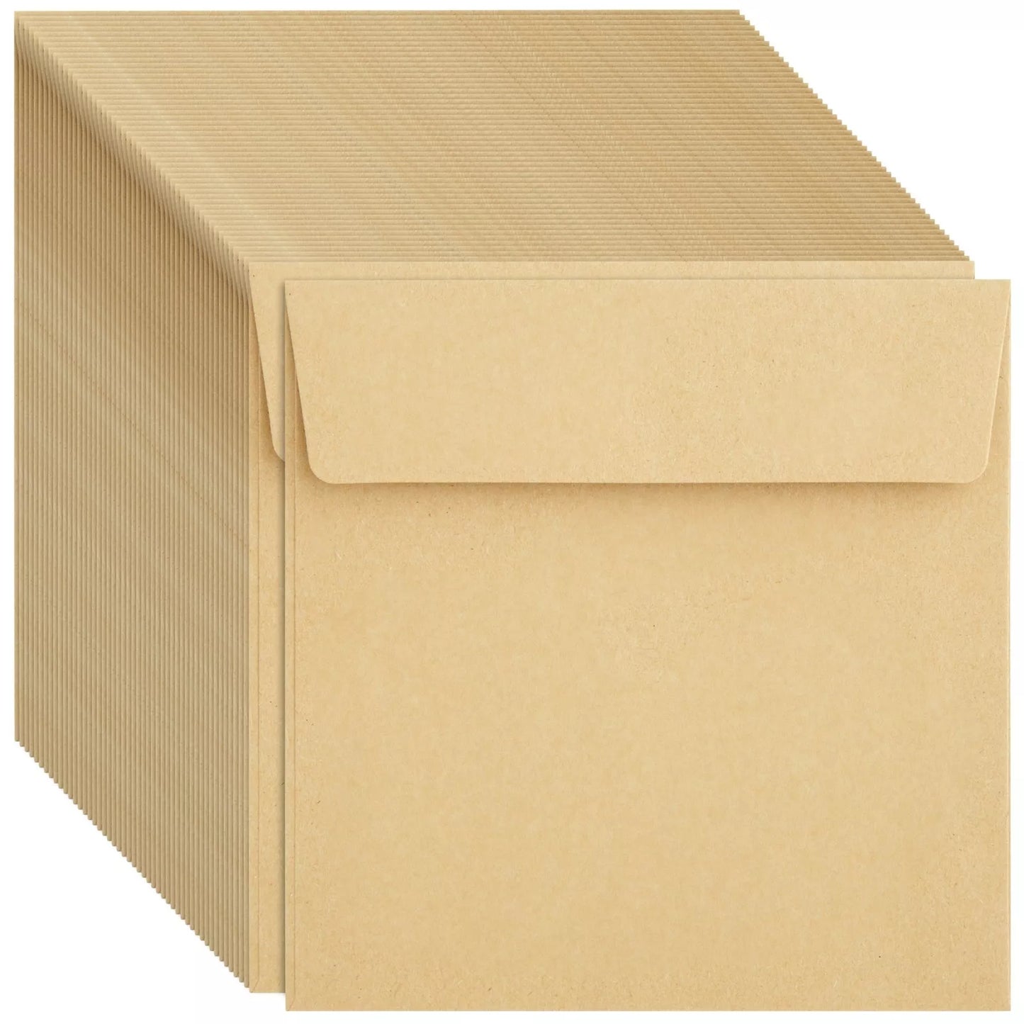 100 Kraft Paper Envelopes - 5.5 x 5.5 in