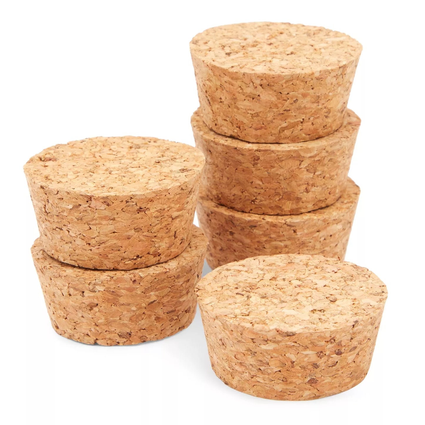 6-Pack Size 28 Tapered Cork Stoppers for Bottles & Jars