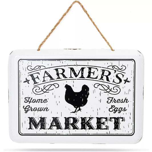 Entry Hanging Farmhouse Metal Sign Decor