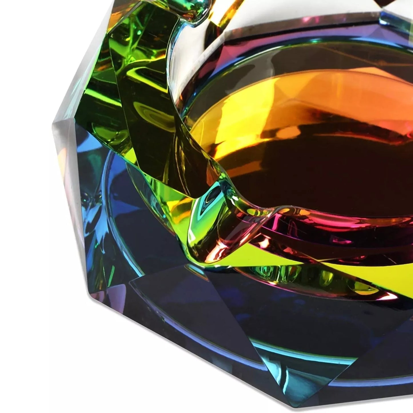 5-Inch Large Rainbow Crystal Ashtray