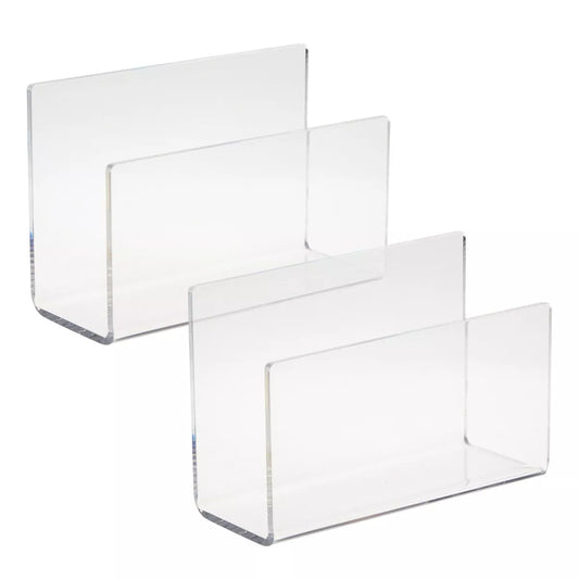 2-Pack Clear Acrylic Mail Organizer Holder