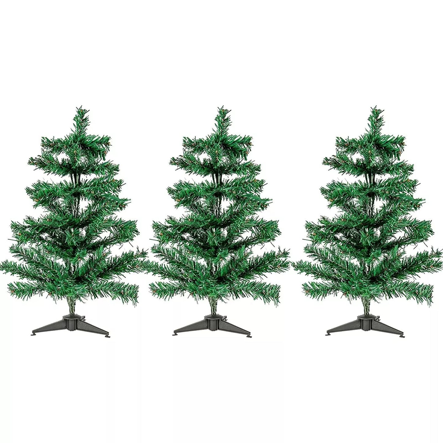 3-Pack Mini Christmas Trees 20-Inch Artificial Xmas Holiday Decor