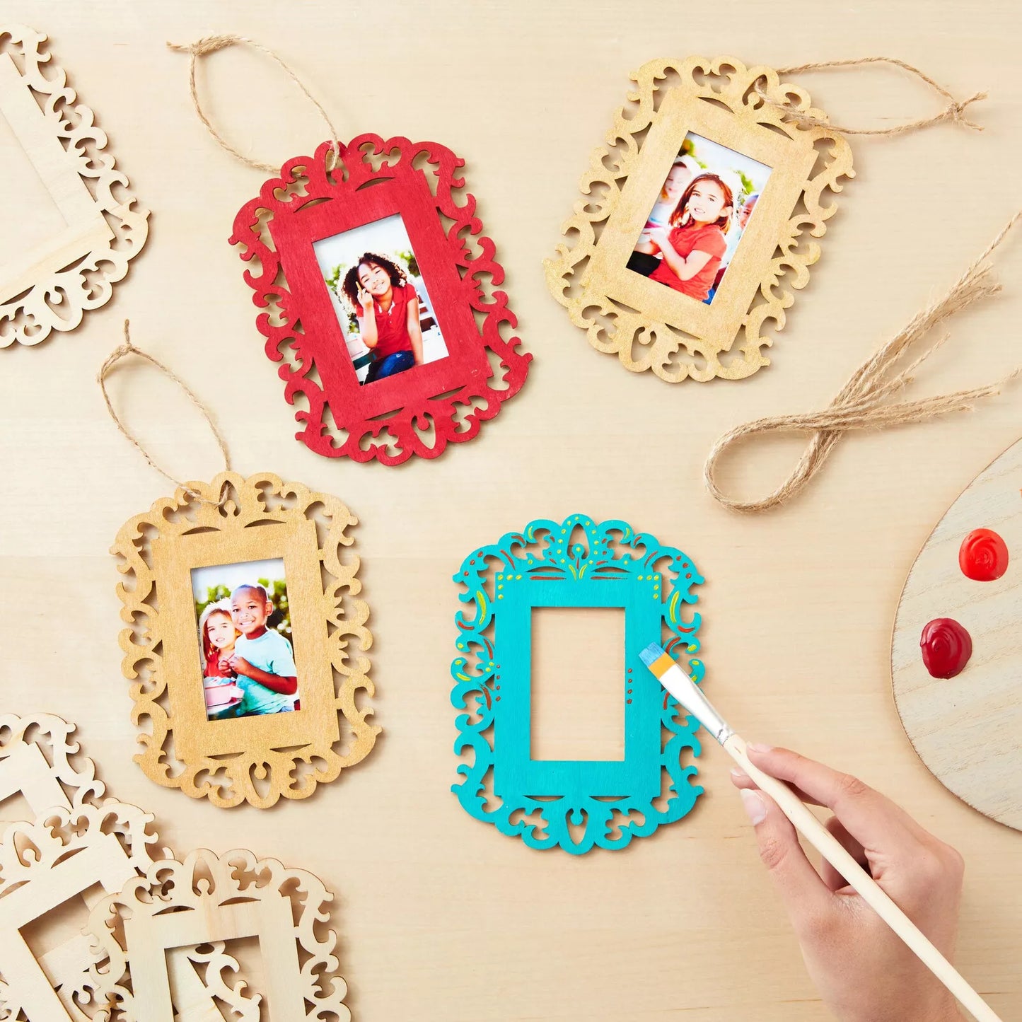 12-Pack Unfinished Picture Frame Ornaments