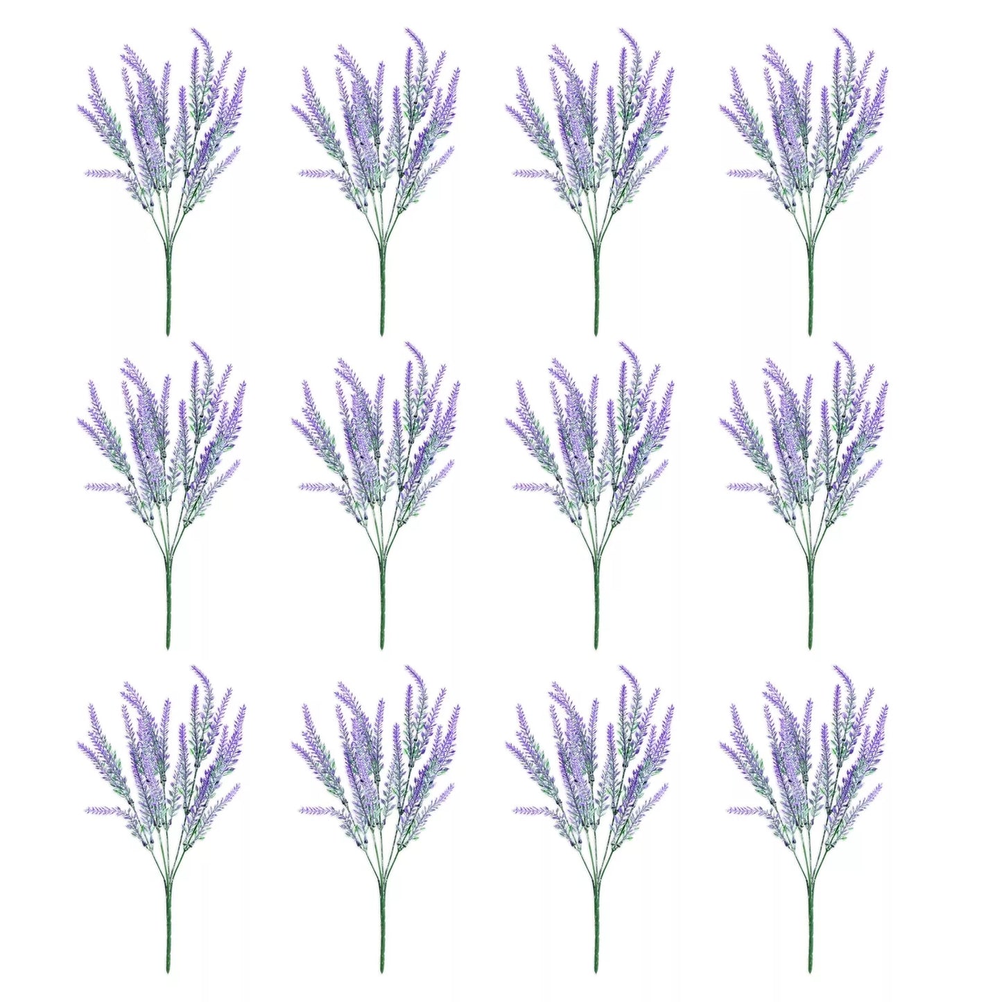 12 Bundles Artificial Lavender Flowers