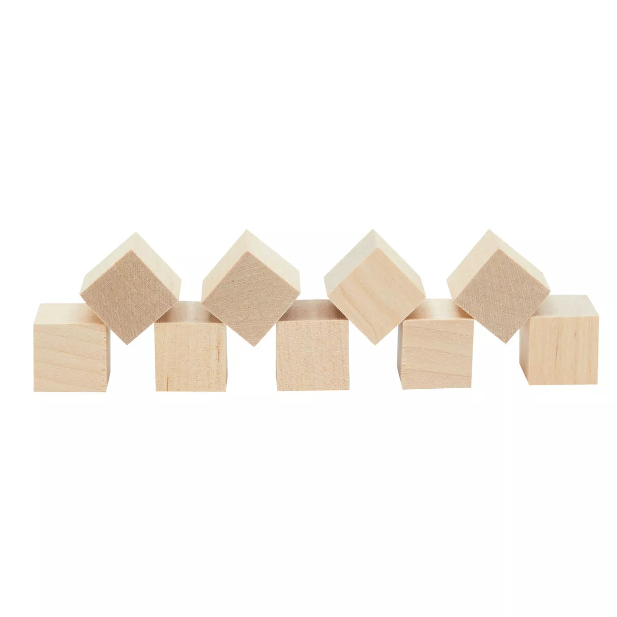 250-Pack Unfinished Wood Cubes, 3/4 Inch