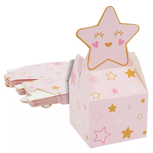 24x Twinkle Twinkle Little Star Baby Shower Decorations Party Treat Boxes 4x8”