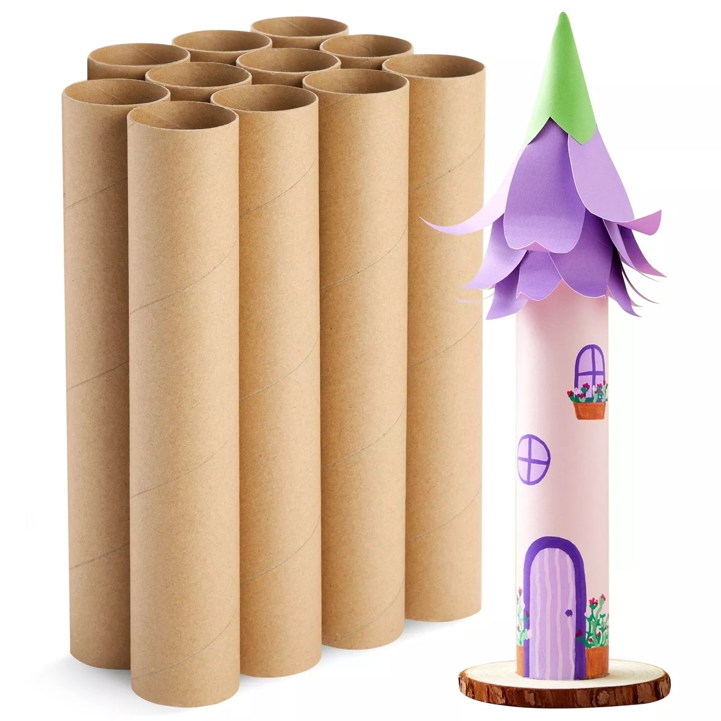 12-Pack Brown Cardboard Tubes