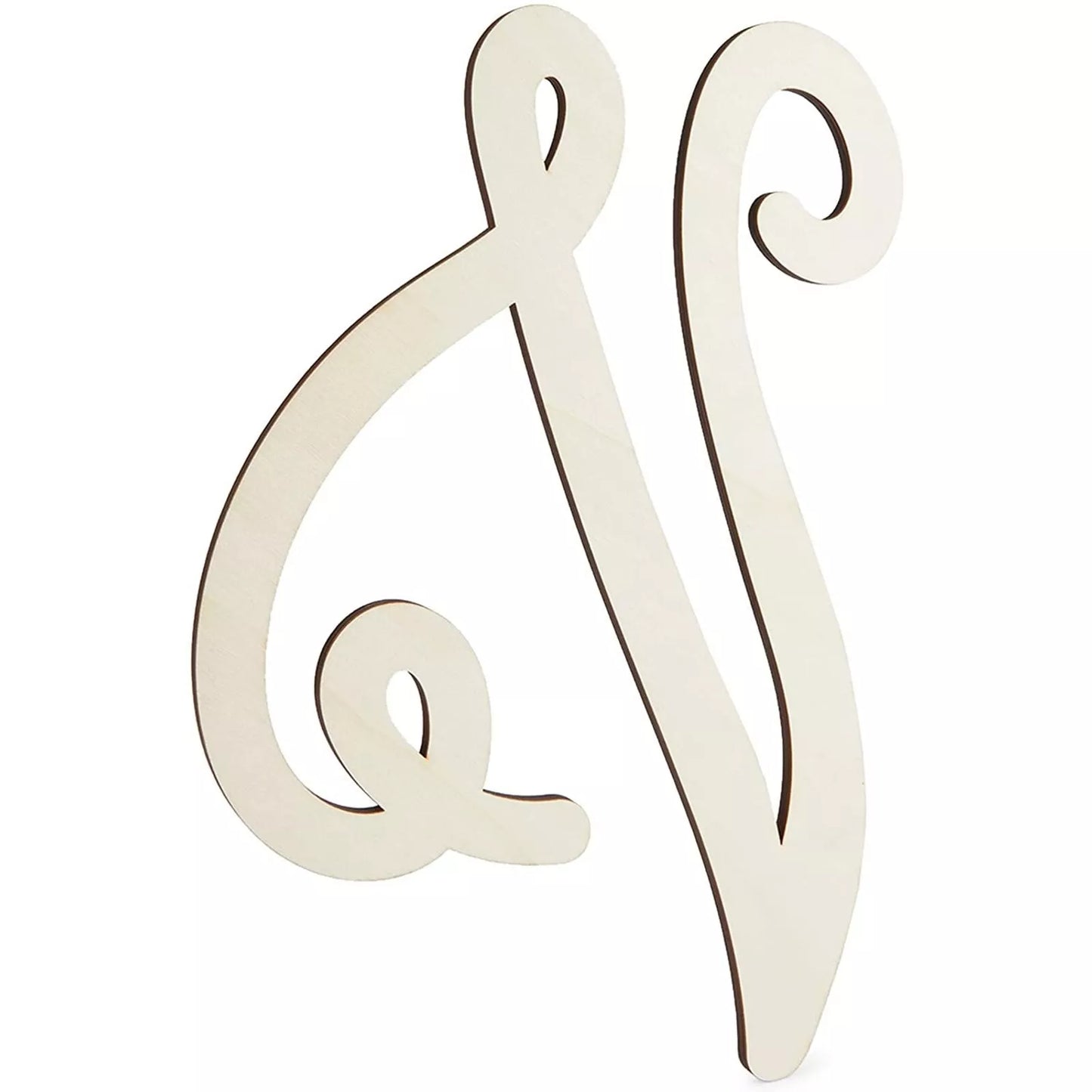 13-Inch Wooden Monogram Alphabet Letter V