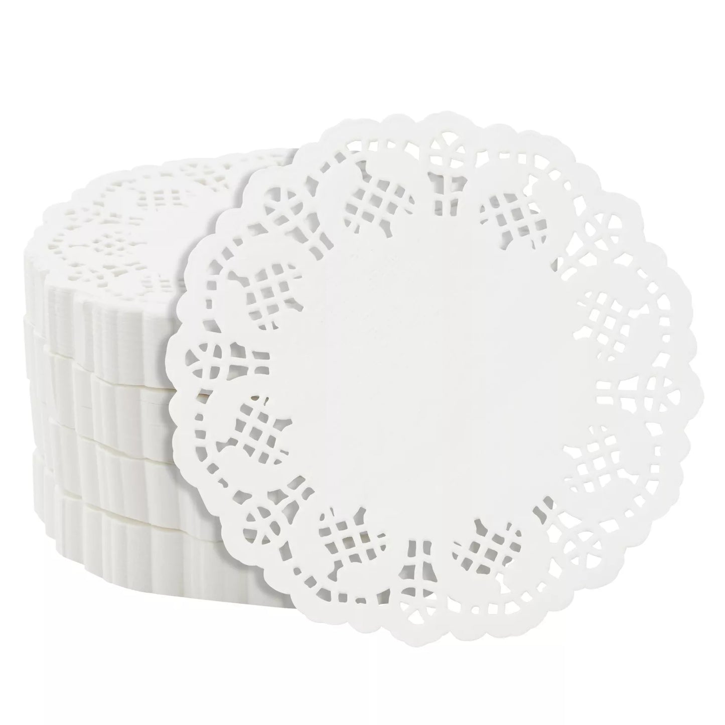 1000 Pack White 4" Paper Lace Doilies - for Desserts, Weddings, Baby Showers